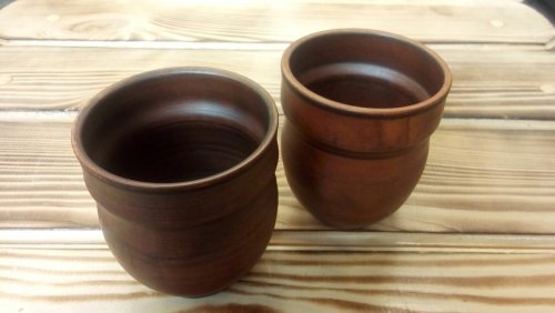 детальное фото стакан глиняный 0,25л, ручная работа, маслянка в интернет-магазине Дачный Эксперт